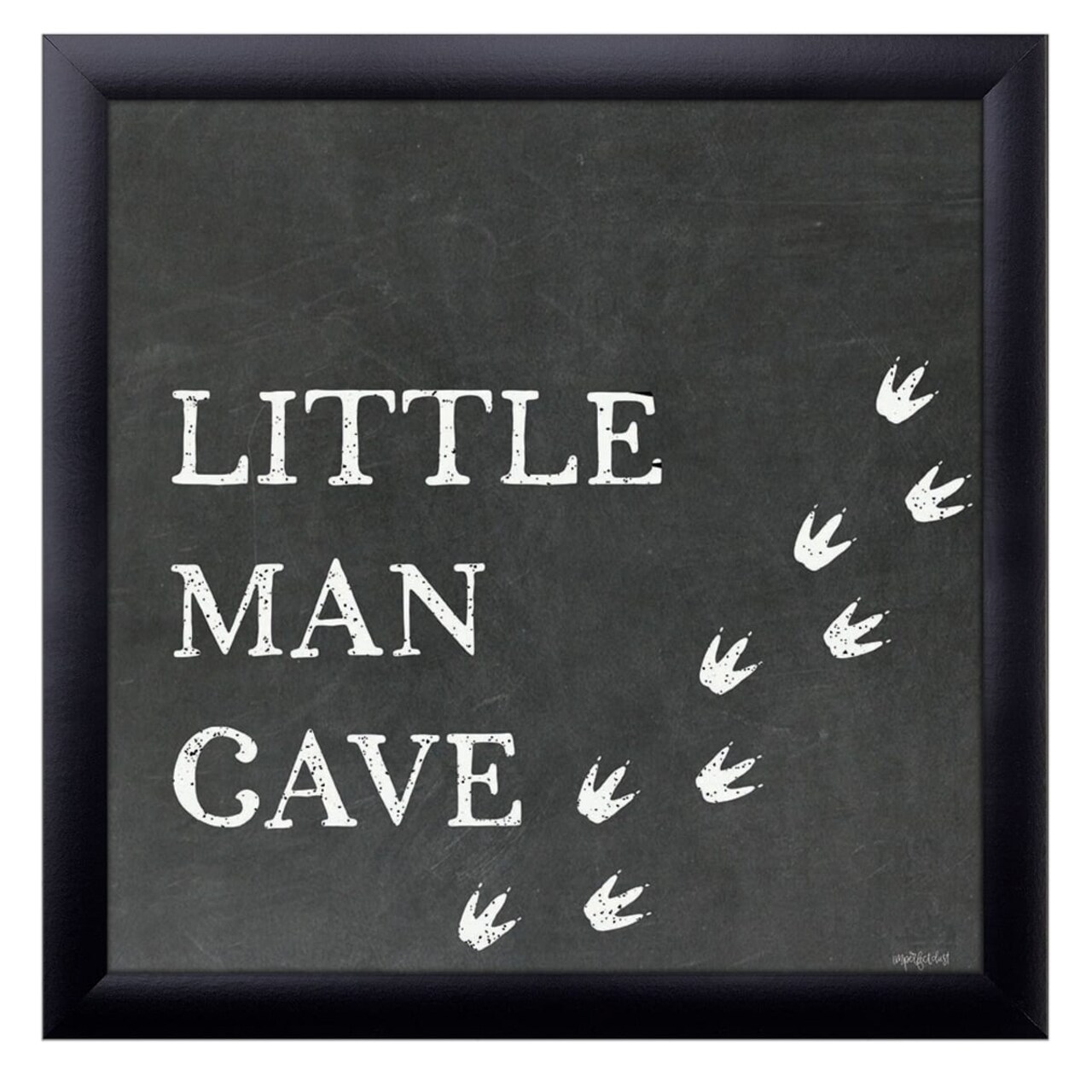 12" x 12" Little Man Cave Framed Wall Art, Contemporary Home Décor for Baby or Child's Room, Glass Facing and Hanging Hardware Included